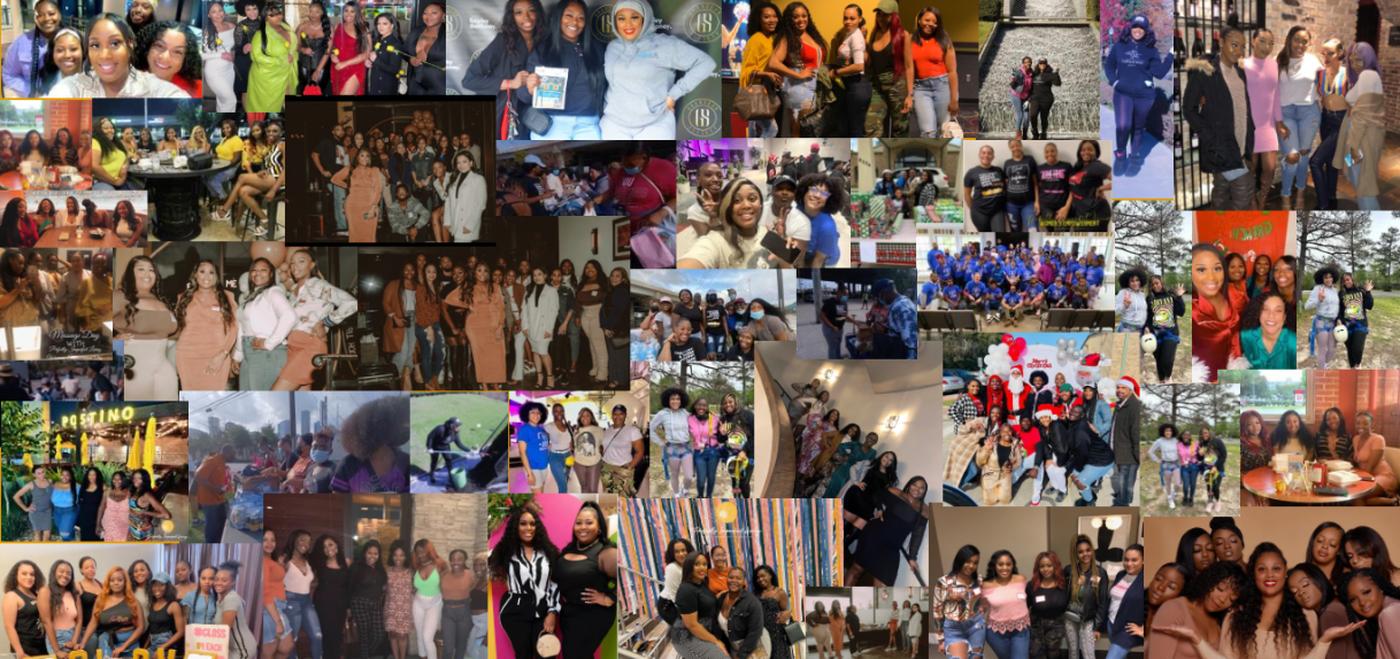 A mosaic of photographs from Perfectly Imperfect Living gatherings since 2019