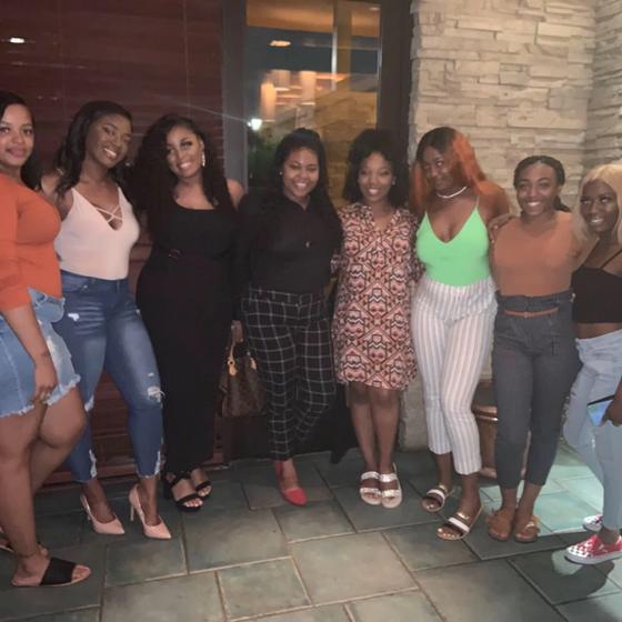 A large group out together in Houston