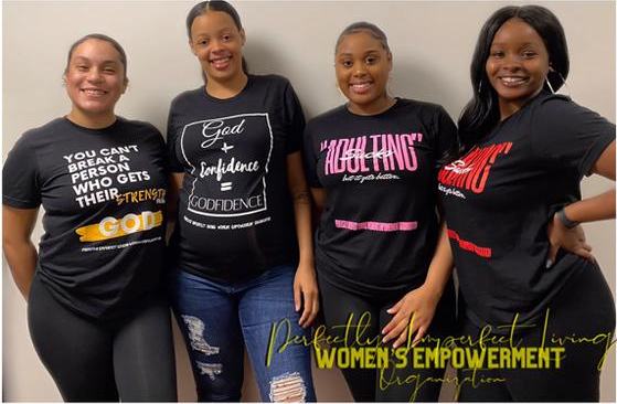 Members in Perfectly Imperfect Living tees