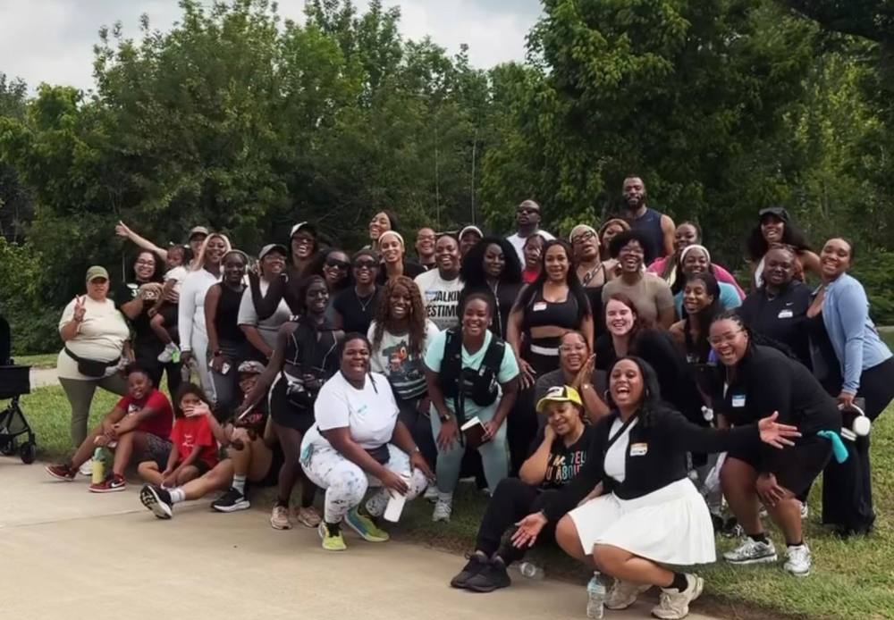 The group gathered outdoors after Jesus Walks
